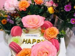 繁花似锦粉玫瑰马卡龙蛋糕-艾加柒克蛋糕茶歇甜品台(春熙路店)