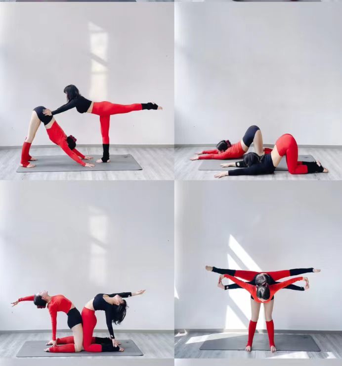 挑战双人瑜伽动作