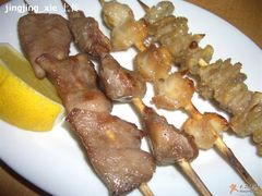 牛舌，鸡珍，鸡脆骨，鸡皮串烤-福烤锦花(长乐路店)