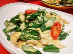 秋葵炒鸡蛋-巴依老爷新疆美食(望京小街店)