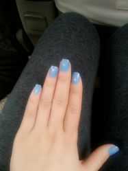 特别的蓝色，略带灰调-艾妃罗高科美肤美甲美睫健康管理