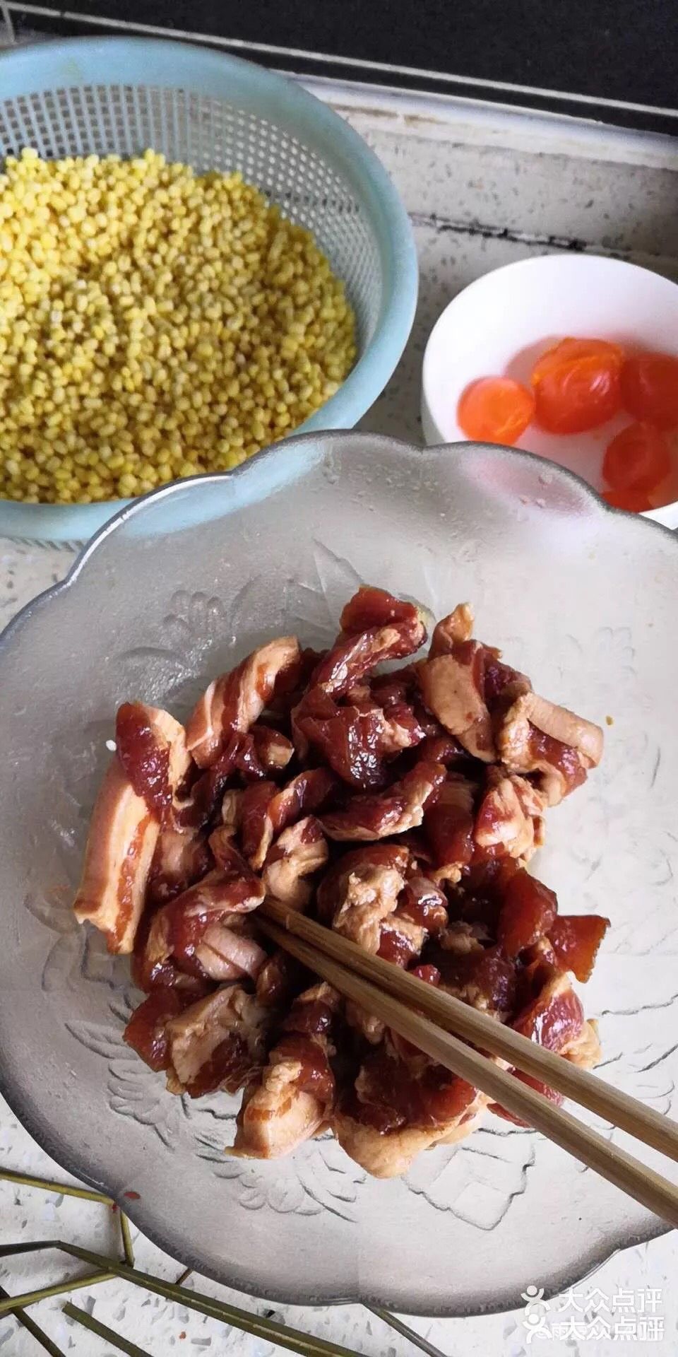 非常有食欲的蛋黄五花肉