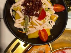 黄桃黄桃沙拉-猪啊牛呀羊啊铜盘烤肉(正大广场店)