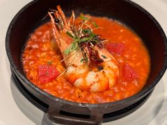 藏红花番茄烩饭佐黑虎虾扇贝-THE WANG王品(上海中心云端店)