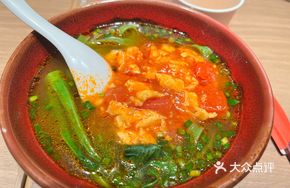 Spinach Noodles in Small Bowl