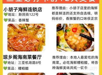 2023三亚美食攻略三亚本地人的良心推荐