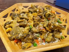 椒盐蘑菇-东北人家铁锅炖(鞍山路店)