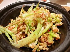 虾酱焗花菜-恭喜上堓砂锅焗·海鲜大排档(闵行龙湖店)