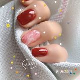 美甲里封着💅湖水中的落日红霞伴着金色夕阳的闪亮