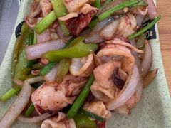 爆炒新鲜鱿鱼-力哥地道海南菜·联谊文昌鸡老店