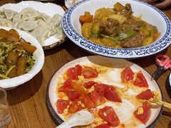 -东来菜馆•手抓海鲜家常菜•海鲜锅贴(鸽子窝店)