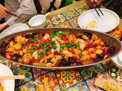 干锅牛蛙-宝轩渔府·老字号海鲜·正宗津菜(水上店)