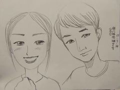 给客人画的卡通画-獨門烤肉(开发区店)
