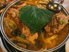 脊柱土豆汤-包装马车·韩国料理·포장마차