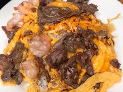 滑蛋牛肉虾仁饭-有章牛杂(石厦店)