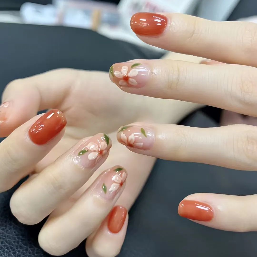 春日樱花美甲,高级显白,超级百搭