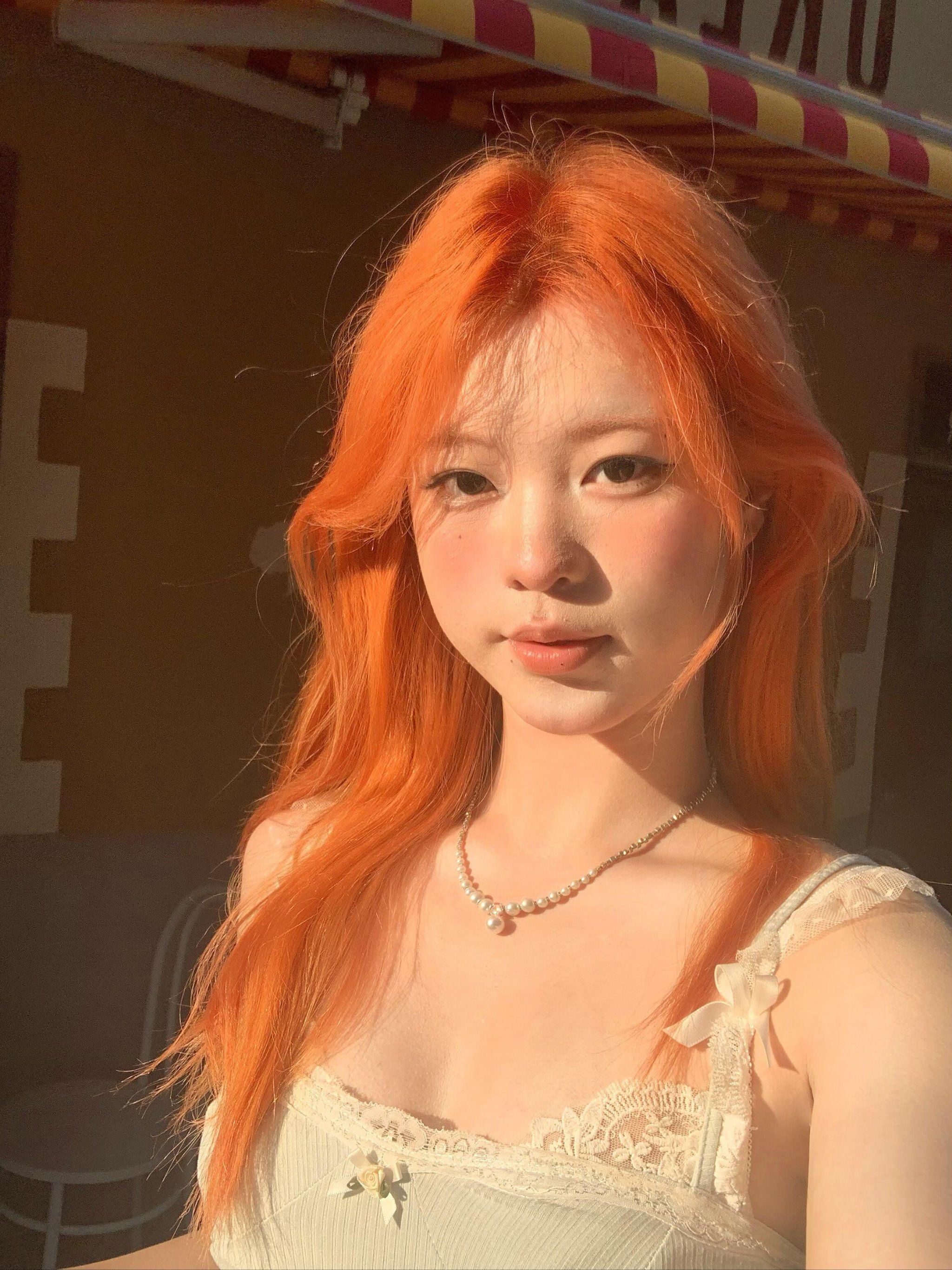 橘色发色超吸睛