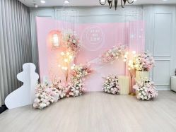 -鲸舞气球派对·宝宝宴·十岁生日布置·轻奢品牌形象店