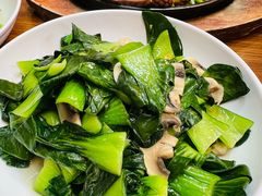 小青菜炒蘑菇-谢记上海大排档(长寿路店)