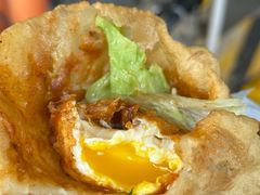 -小红车炸蛋葱油饼