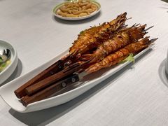 烤深海大虎虾-开海·红岛海鲜虾水饺(石老人店)