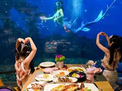 -海棠湾洲际-涛·海底餐厅·美人鱼·自助餐·海底隧道