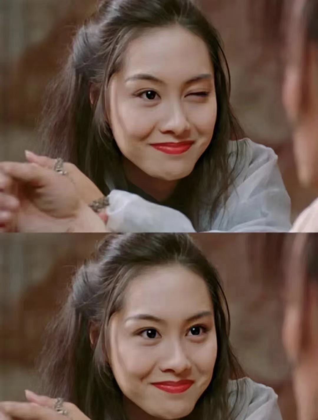 朱茵的紫霞仙子,下巴微微上扬