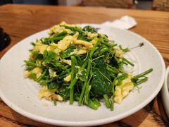 龙须菜炒土鸭蛋-明仕那里稻里畈堂