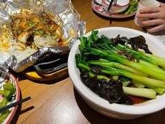 白灼菌菇菜心-新白鹿餐厅(银泰西湖文化广场店)