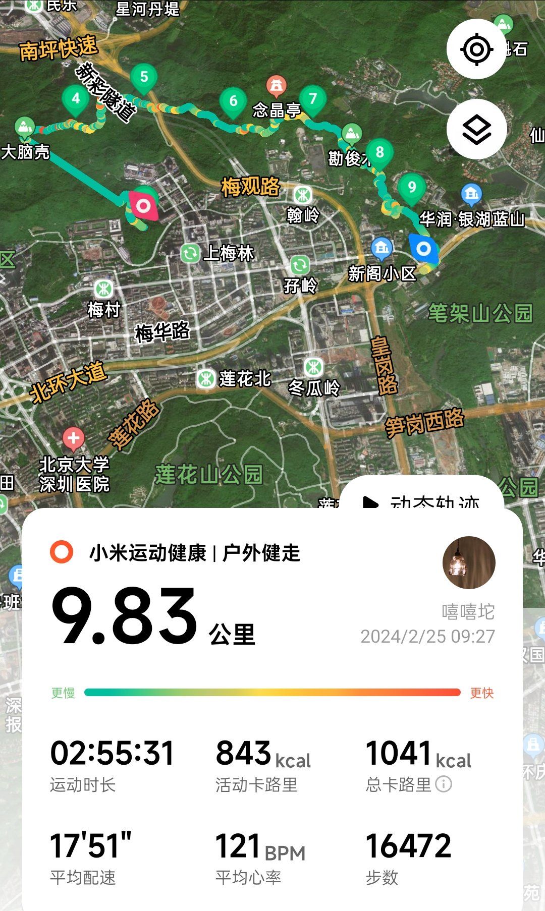 周末徒步探路之鲲鹏径第八段梅林山郊野公园