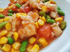 番茄玉米鸡丁-北大学一食堂