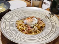 忌廉汁培根意大利扁面配水波蛋-Cyclus Craft Kitchen薩克思手工厨房