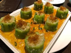 蒜蓉瑶柱蒸丝瓜-有璟阁港式餐厅(国贸商城店)