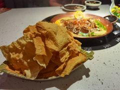 油炸豆腐皮-京韵胡同·酱香羊蝎子火锅涮肉(长寿路店)