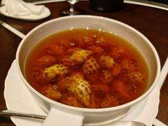 古越陈酿煮花螺-杭州西子湖四季酒店·金沙厅