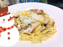 奶油培根蘑菇蛋意面-TAMATI(巴黎贝甜韩式西餐厅店)
