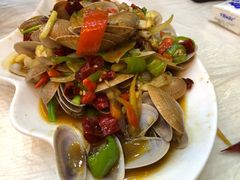 姜葱炒花甲-覃记海鲜美食餐厅