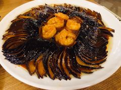 虾仁菊花茄子-陈傻子餐厅(世纪都会店)