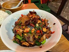 土萝卜干炒土腊肉-吃饭皇帝大土家民族菜(正大广场店)