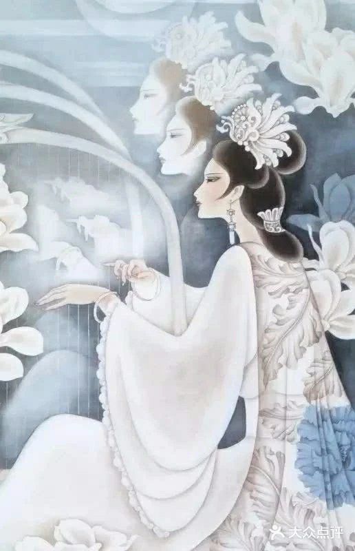 中国女神的韵味，藏在她的工笔画里🎨🎨