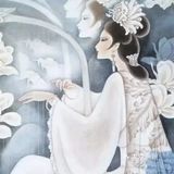 中国女神的韵味，藏在她的工笔画里🎨🎨