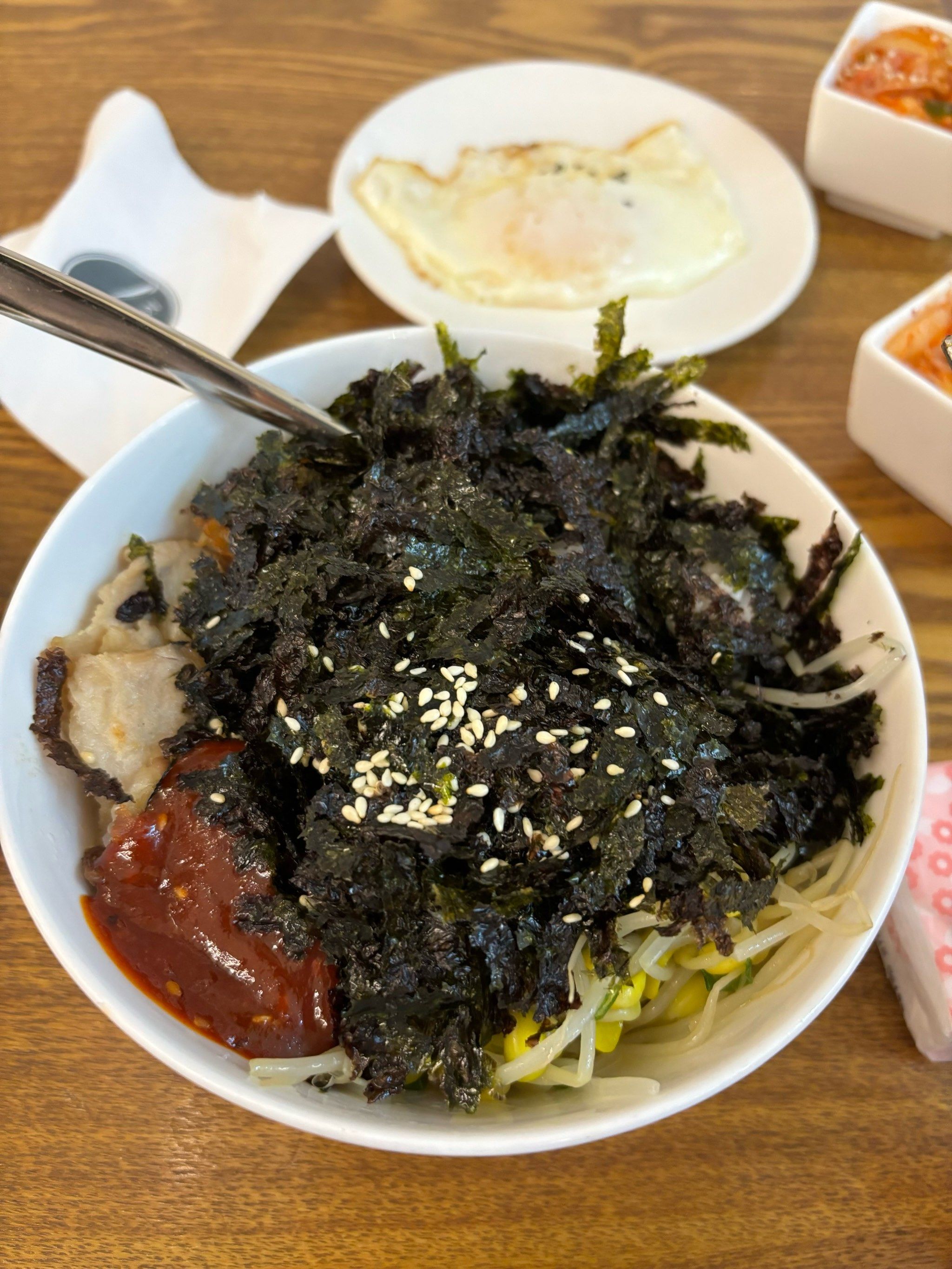 天天领红包烤五花肉拌饭好吃 喜欢海苔和五花肉