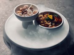 辣酒汁花螺配夏威夷果-木守西溪溪隐餐厅