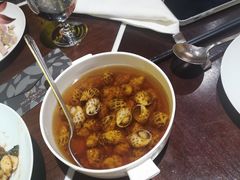 古越陈酿煮花螺-杭州西子湖四季酒店·金沙厅