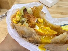 -小红车炸蛋葱油饼