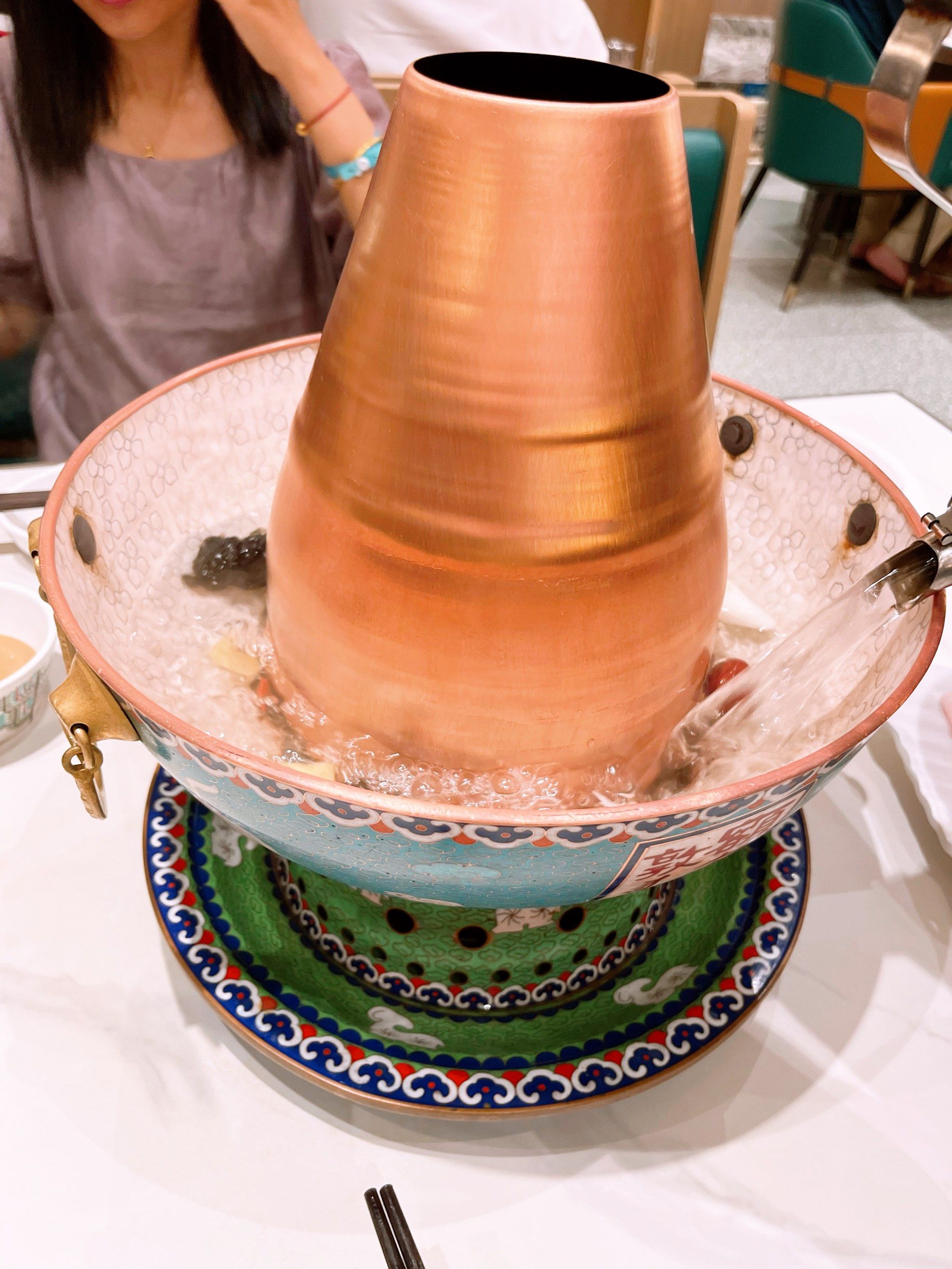 上海z好吃的景泰蓝铜锅涮嫩嫩内蒙古小羊肉