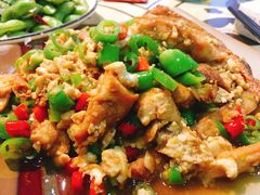 老豆腐烧尖椒-新凯旋烧烤·燕姐千岛湖土菜