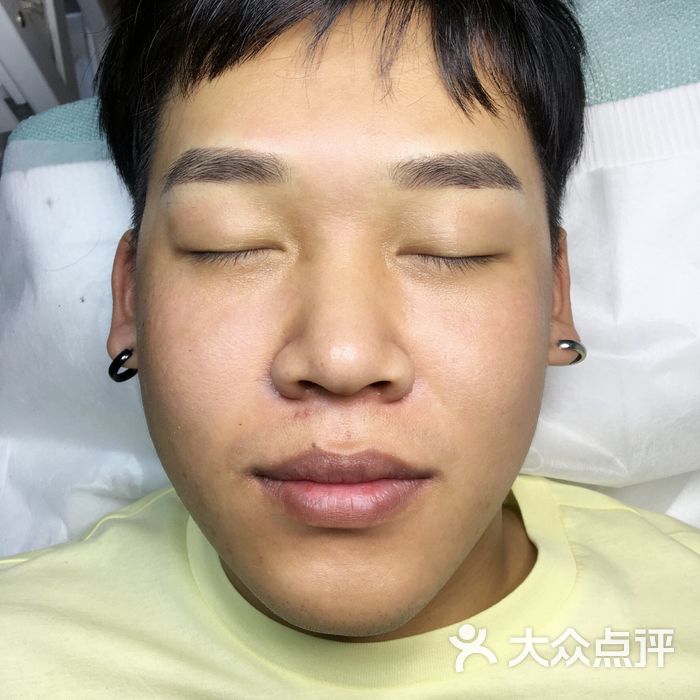 男士纹眼线纹完效果图图片