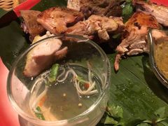 香草蜂蜜脆皮鸡，青木瓜色拉-Ginger(兴国路店)