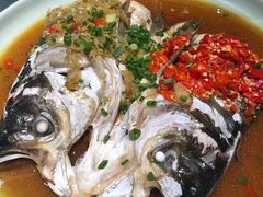双椒蒸鱼头-湖南人家·家传湖南菜(水围店)